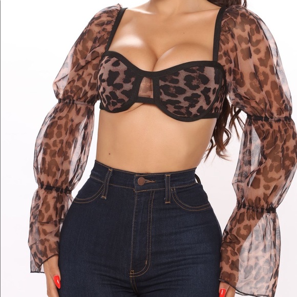 Leopard Crop top - Picture 1 of 3